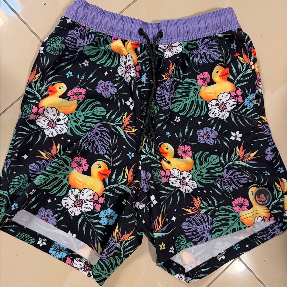 Neff Duck Print Swim Trunks Size Large
